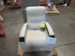 Shayne Leather Power Recliner with Power Headrest - USED