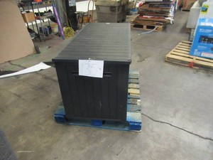 Keter 170 Gal. Resin Deck Box Large IndoorOutdoor Storage - Damaged