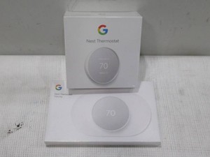 Google Nest Smart Thermostat G4CVZ with Bonus Trim Kit GZZN7 Snow White