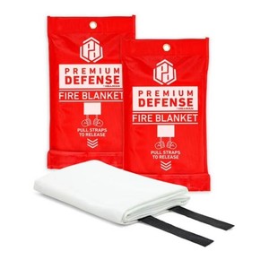 NEW Premium Defense 40 x 40 Emergency Fiberglass Fire Blanket, 2 pk.