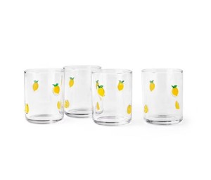 NEW Members Mark Icon 16 oz. Drinking Glasses, 4-Pack - Lemon