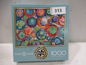 NEW Buffalo Games Interlocking Jigsaw Puzzle, 1000 pc. - Gina Janes Succulent Selections