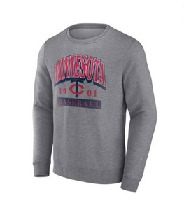 NEW Mens Minnesota Twins Classic Move MLB Fleece Crew Sweatshirt - Gray - XXL
