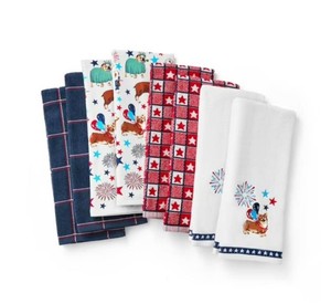 NEW Members Mark Americana Kitchen Towel Set, 8-Pack - Dogs