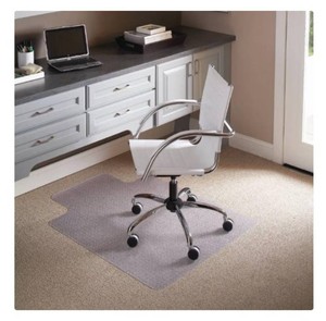 NEW ES Robbins EverLife Chair Mat, Carpet, Lipped, 45 in x 53 in, Clear