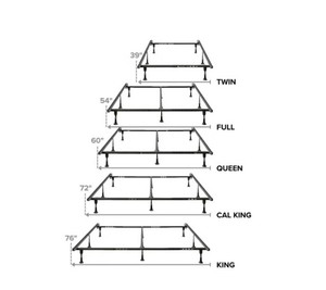 Premium Lev-R-Lock Bed Frame TwinFullQueenCal KingE. King with 6 Glides