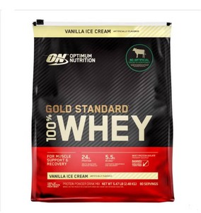 NEW Optimum Nutrition Gold Standard 100% Whey Protein Powder - 5.47 lbs - Vanilla Ice Cream BB 0328