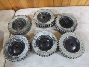 6 Hard Rubber Tires