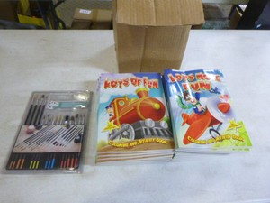 Artist Brushes and Coloring Books