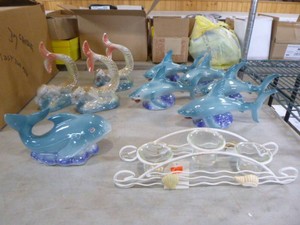 Ocean Figurines and Candle Holder