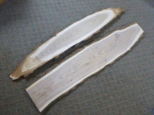 2 Rough-Cut Red Oak Slabs