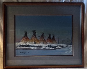Winter Encampment print by J. Yazzie