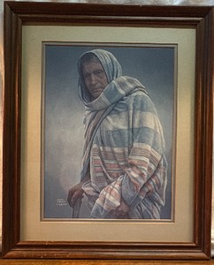 Taos Indian framed print by James Fields