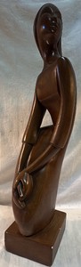 Jeanne DArc Chalkware Sculpture by Marie Brower