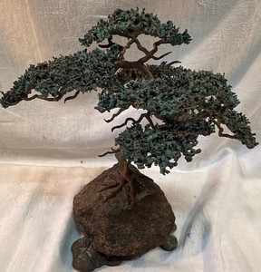 Rick Bell Borja Smith Solid Bronze Bonsai Tree sculpture