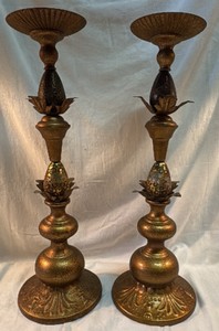 Bombay Company Pillar Candlestick Holders