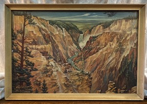 Grand Canyon of Yellowstone framed print by Carl Tolpo