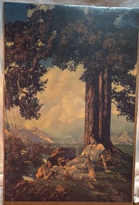 Hilltop print by Maxfield Parrish
