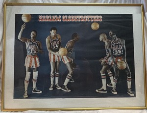 Vintage Harlem Globetrotters Framed Poster from 1970s