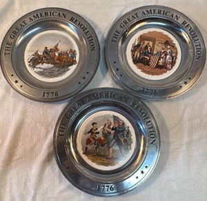 Three American Revolution 1776 Plates
