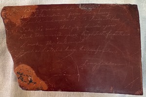 Red Pipestone Engraved with Longfellow poem