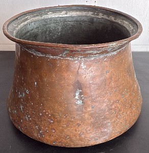 Vintage Hammered Copper Pot
