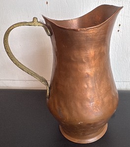 Vintage Hammered Copper Pitcher