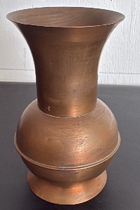 Art-Deco Copper Bulbous Body Vase