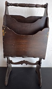 Vintage Wooden Magazine Rack