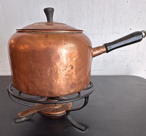Vintage Copper Pot with Warmer