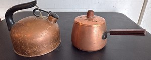 Paul Revere Copper Teapot and a Copper Fondue Pot