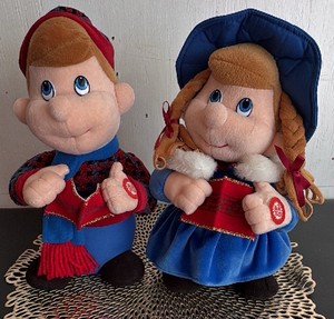 Vintage Singing Boy and Girl Carolers