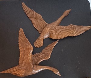 Vintage Faux Wood Canadian Geese