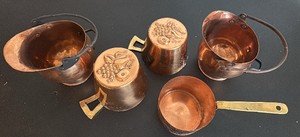 Five Copper Containers