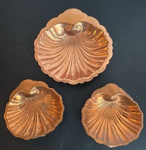 Vintage Copper Shell Dishes
