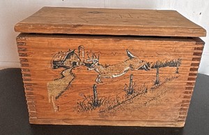 Vintage Wood Dovetailed Box