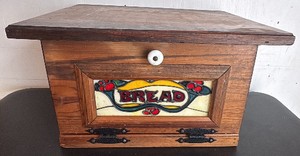 Vintage Bread Box With Drop Down Door