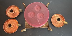 Copper and Brass Candle Holders