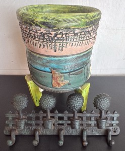 Flower Pot and Garden Tools Holder