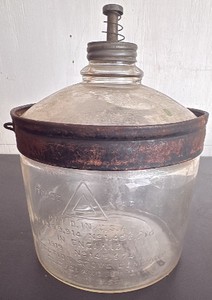 Vintage Glass Kerosene Dispenser