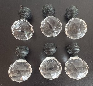 Six Curtain Rod Finials