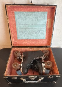 Vintage Sure Grip Rollerskates in a Case