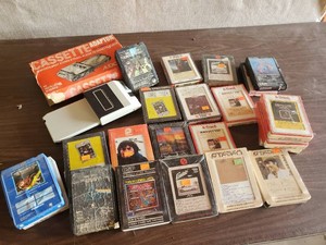Nice lot of mostly unopened 8 Track Tapes - Zepplinand more
