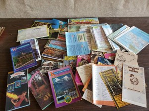 Large Lot of 70s Brochures, Post Cards, and Maps - Alaska
