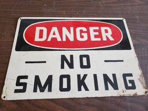 Highly Collectible Heavy Ready Made Sign Co. No Smoking Sign