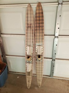 Very rare Plaid Waterskis 66 tall