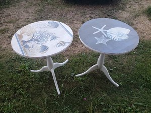 2 Side Table NauticalLake Themed perfect for the Lake Cabin or Home