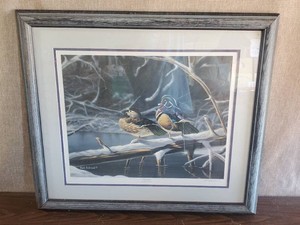 Gorgeous Framed Mark Anderson Wood Duck  Print Interlude signed