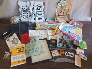 Variety of Borchures, License plates, hotwheels plate cover, sports button and much more
