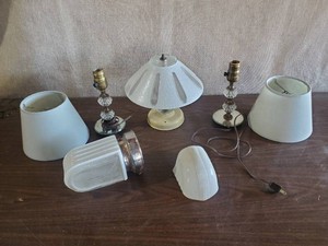 Various Vintage Lights and lamps  Ceiling, Wall, and Table Top